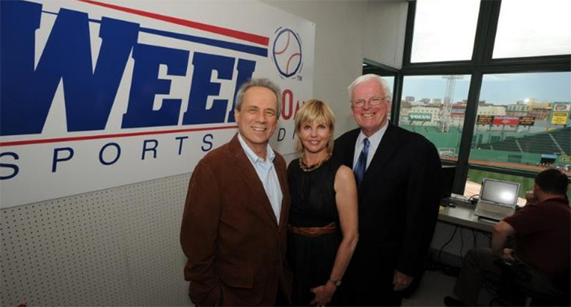 Representatives announcing the SBLI and WEEI Red Sox Radio Network agreement